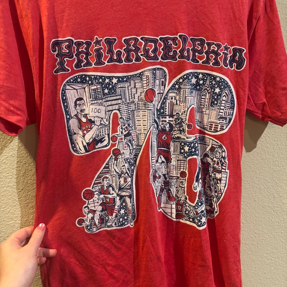 Philadelphia 76ers Graphic Tee | Paul Carpenter Art | Unisex Small - Picture 3 of 7